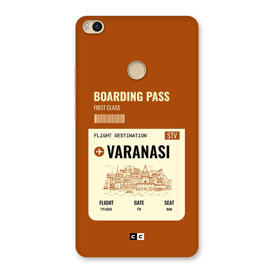 Varanasi Boarding Pass Back Case for Mi Max 2