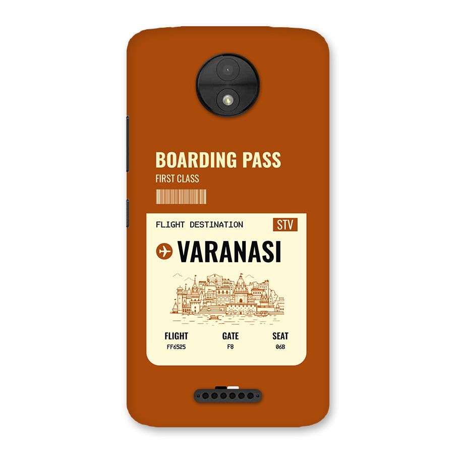 Varanasi Boarding Pass Back Case for Moto C