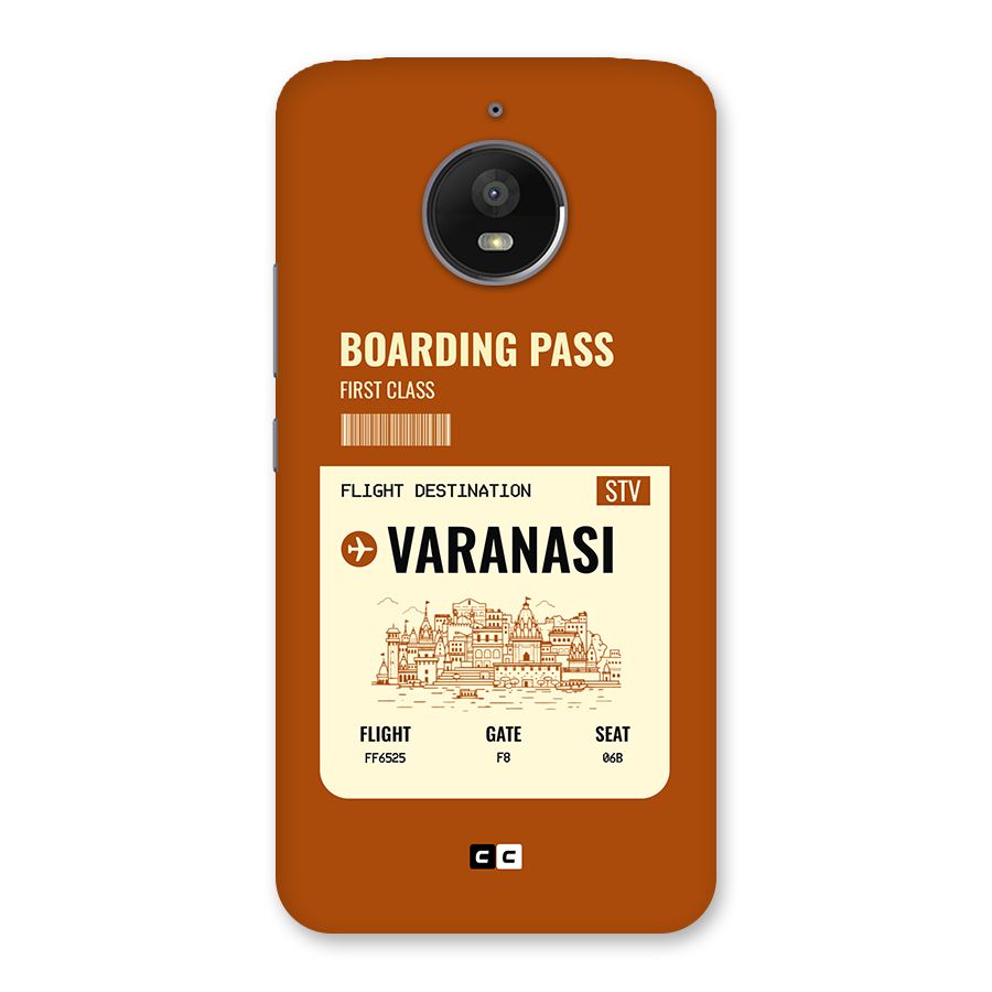 Varanasi Boarding Pass Back Case for Moto E4 Plus