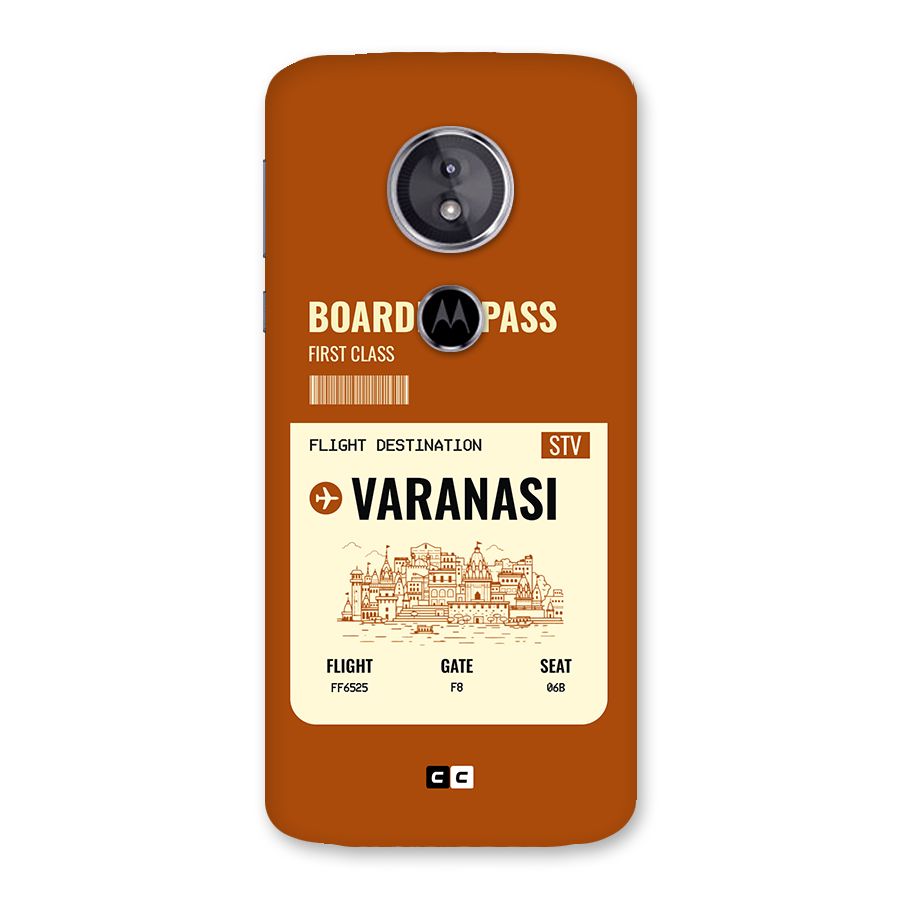 Varanasi Boarding Pass Back Case for Moto E5