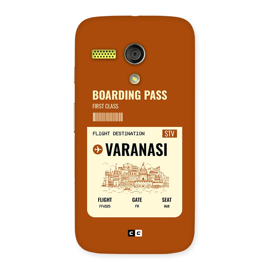 Varanasi Boarding Pass Back Case for Moto G