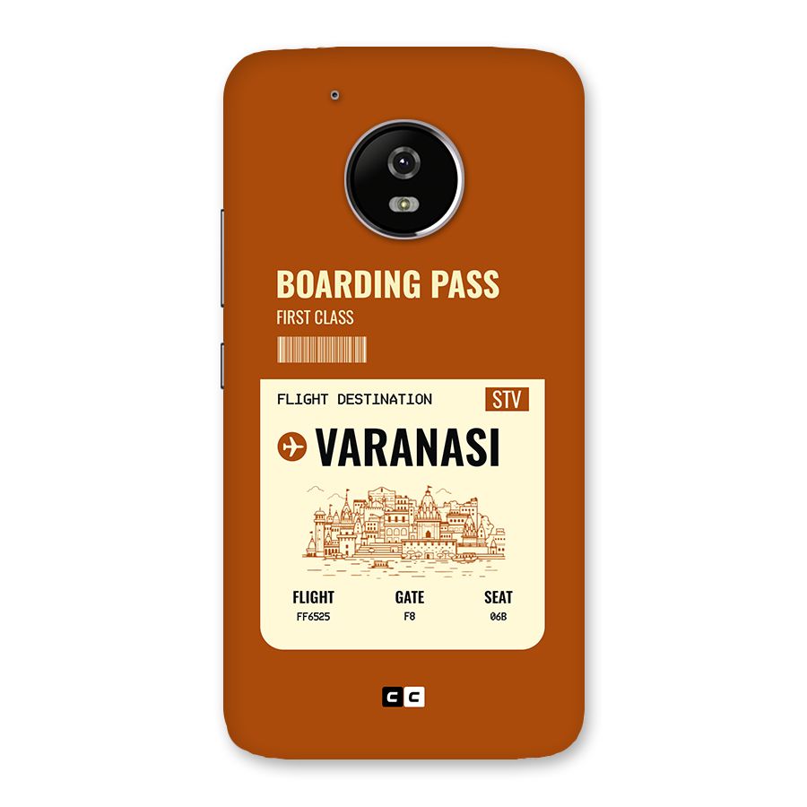 Varanasi Boarding Pass Back Case for Moto G5