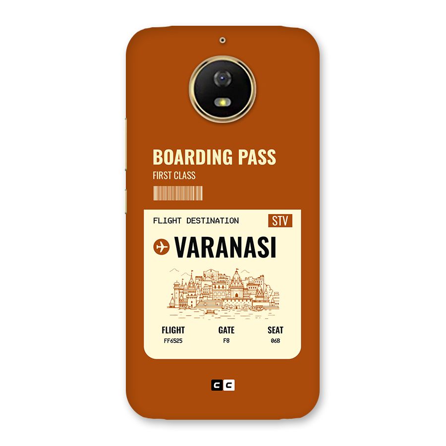 Varanasi Boarding Pass Back Case for Moto G5s