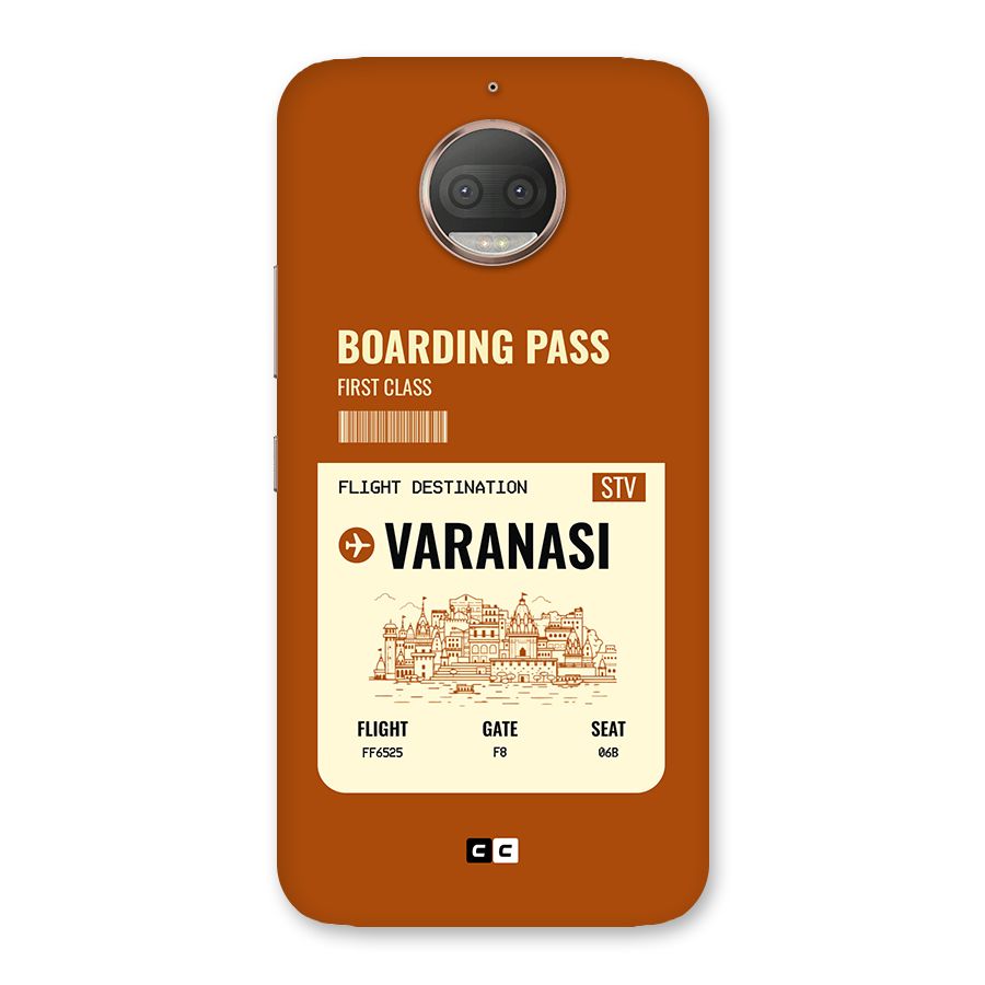 Varanasi Boarding Pass Back Case for Moto G5s Plus