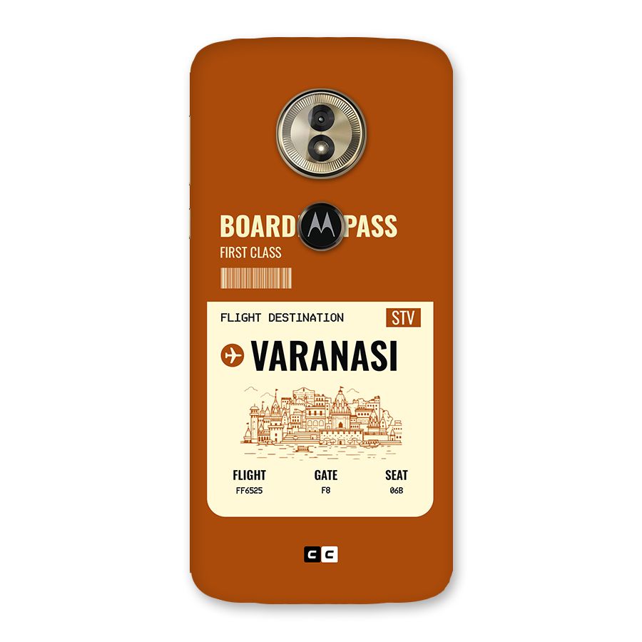 Varanasi Boarding Pass Back Case for Moto G6 Play