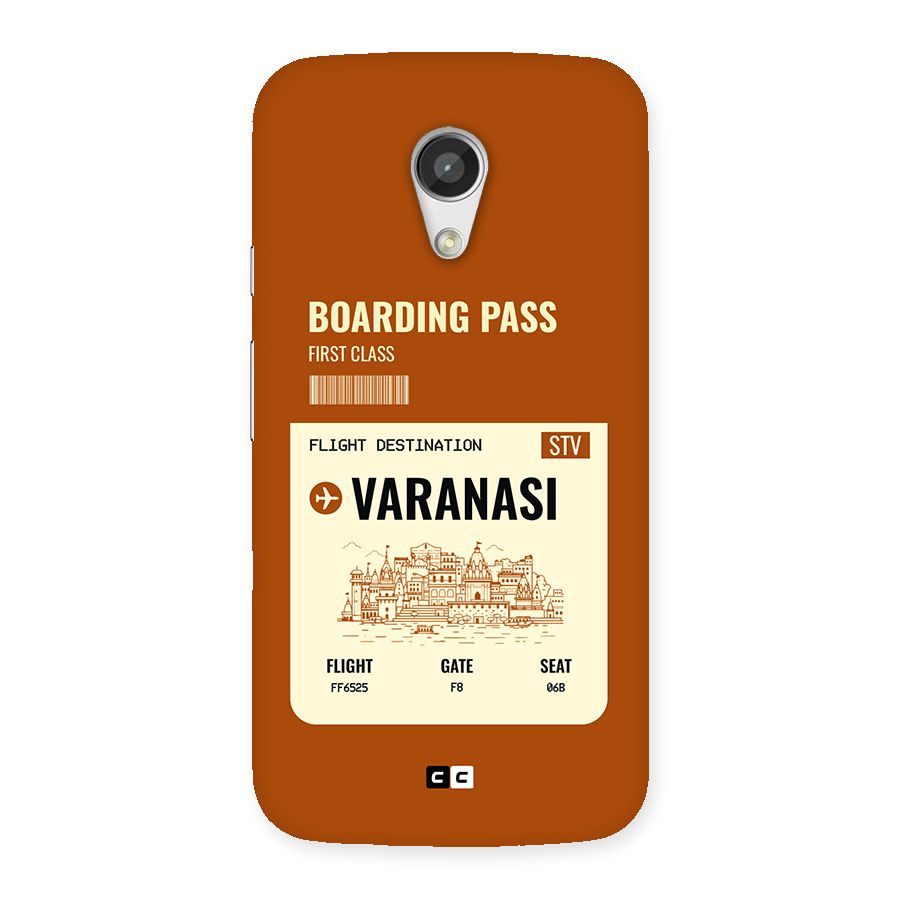 Varanasi Boarding Pass Back Case for Moto G 2nd Gen