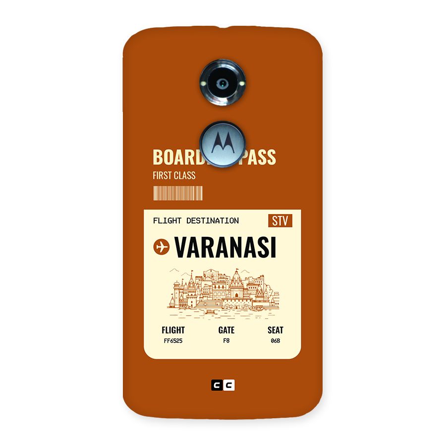 Varanasi Boarding Pass Back Case for Moto X2