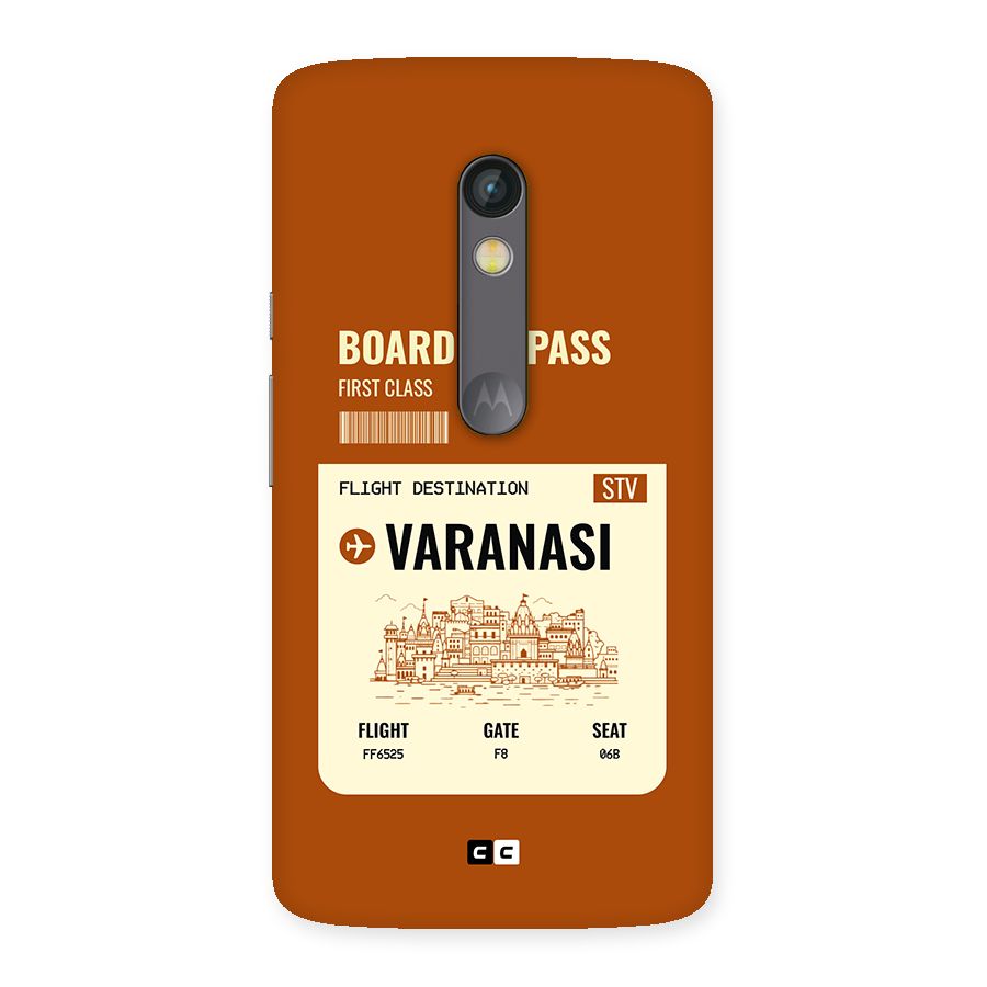 Varanasi Boarding Pass Back Case for Moto X Play