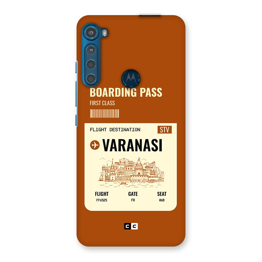 Varanasi Boarding Pass Back Case for Motorola One Fusion Plus