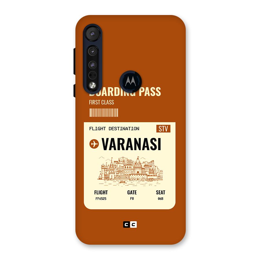 Varanasi Boarding Pass Back Case for Motorola One Macro
