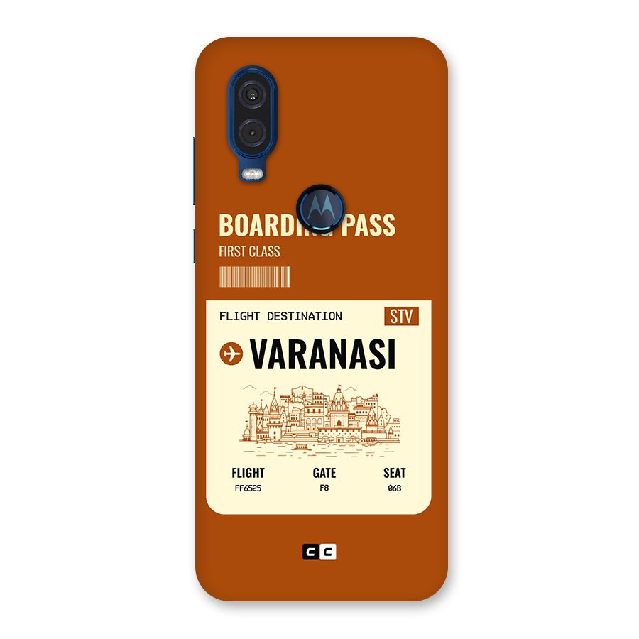 Varanasi Boarding Pass Back Case for Motorola One Vision