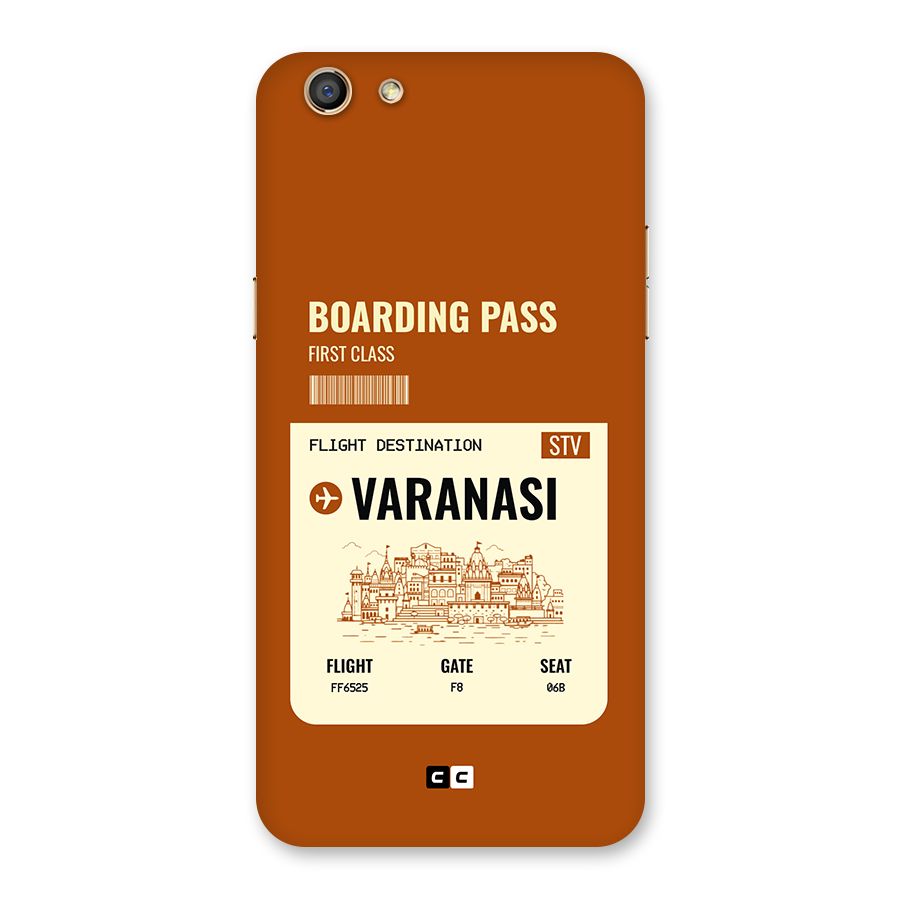 Varanasi Boarding Pass Back Case for Oppo F3