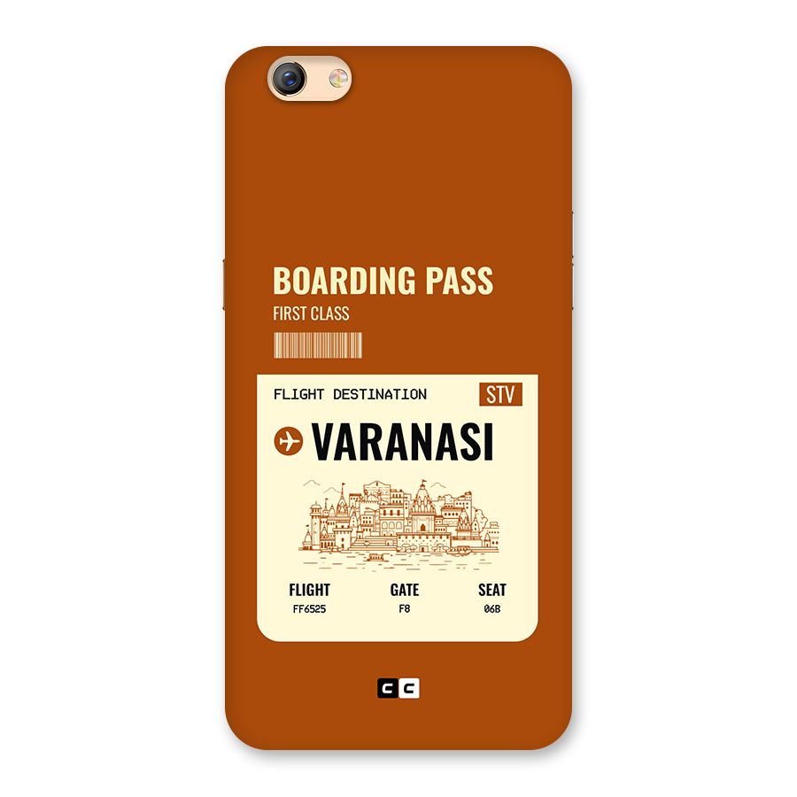 Varanasi Boarding Pass Back Case for Oppo F3 Plus