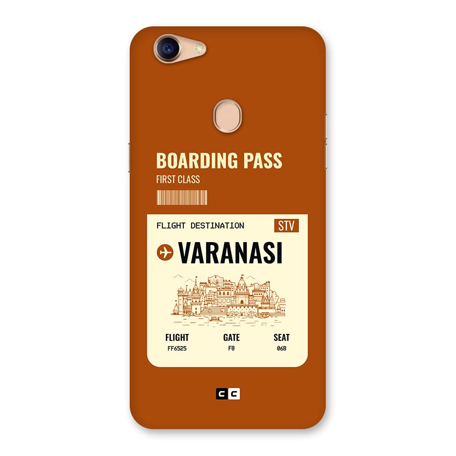 Varanasi Boarding Pass Back Case for Oppo F5