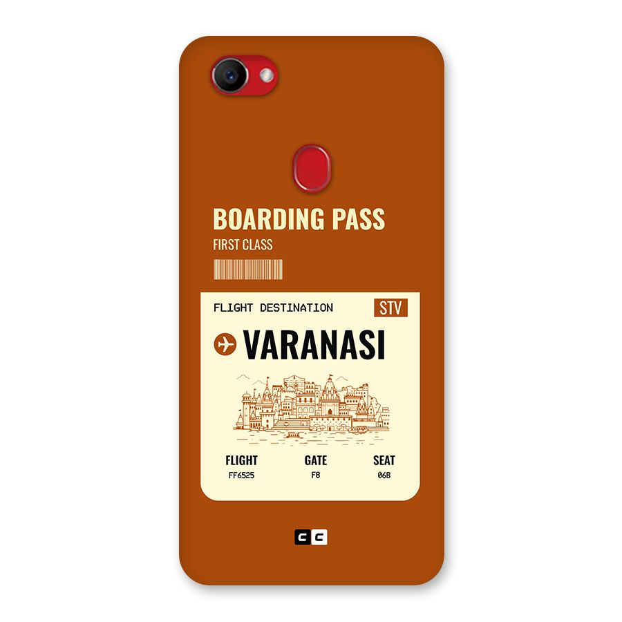 Varanasi Boarding Pass Back Case for Oppo F7