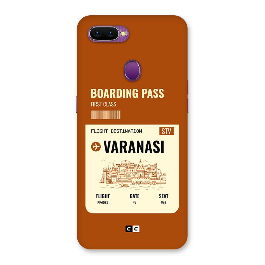 Varanasi Boarding Pass Back Case for Oppo F9