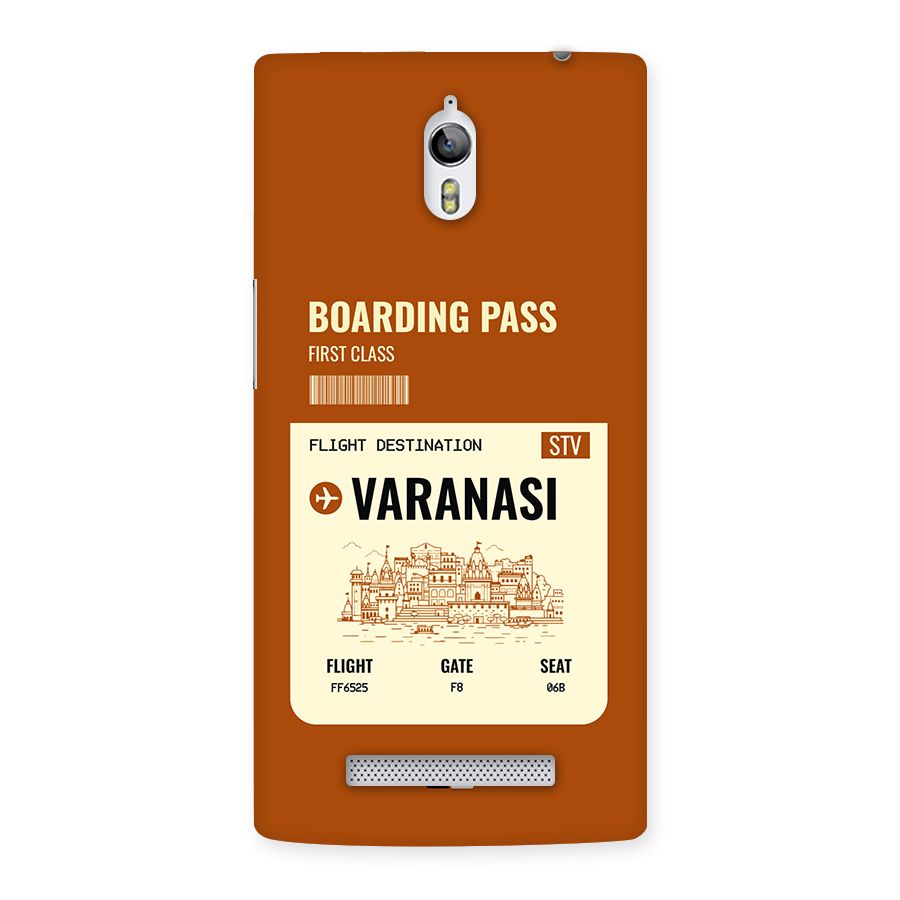 Varanasi Boarding Pass Back Case for Oppo Find 7