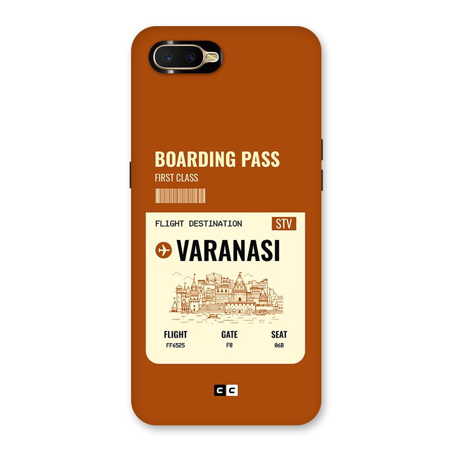 Varanasi Boarding Pass Back Case for Oppo K1