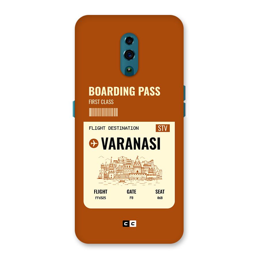 Varanasi Boarding Pass Back Case for Oppo Reno