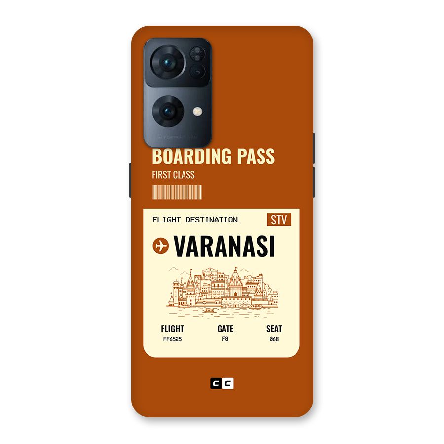 Varanasi Boarding Pass Back Case for Oppo Reno7 Pro 5G