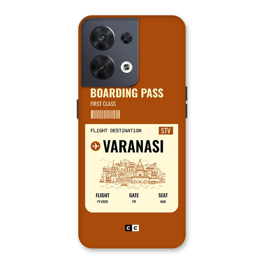 Varanasi Boarding Pass Back Case for Oppo Reno8 5G
