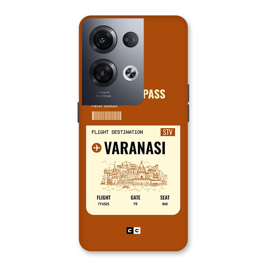 Varanasi Boarding Pass Back Case for Oppo Reno8 Pro 5G