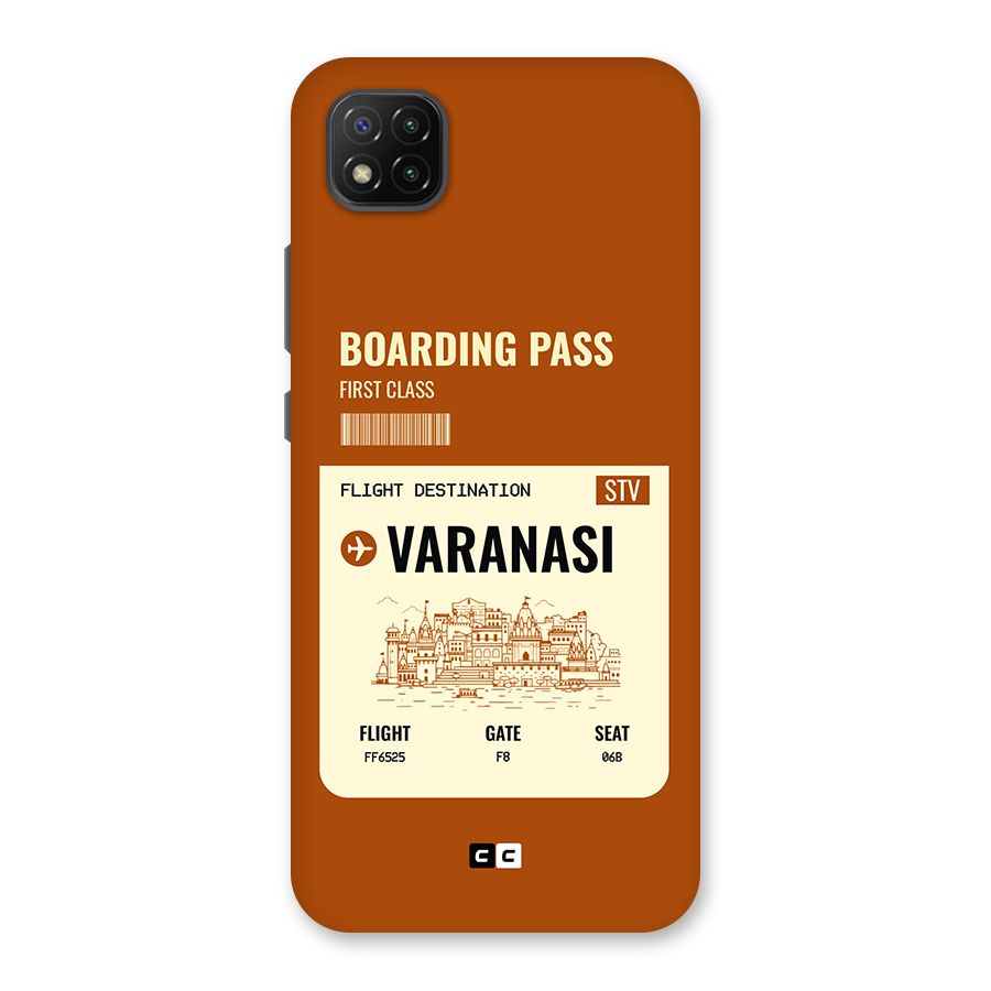 Varanasi Boarding Pass Back Case for Poco C3