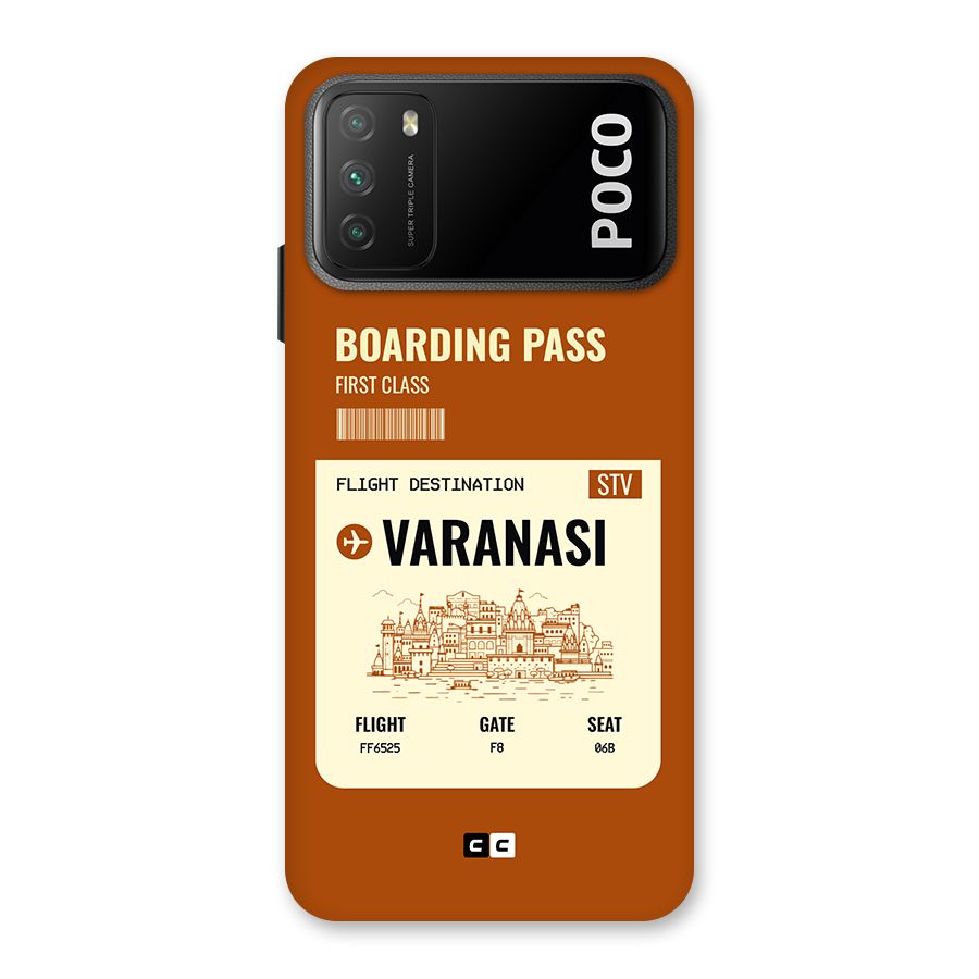Varanasi Boarding Pass Back Case for Poco M3