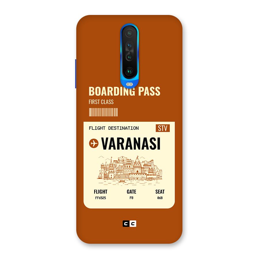 Varanasi Boarding Pass Back Case for Poco X2