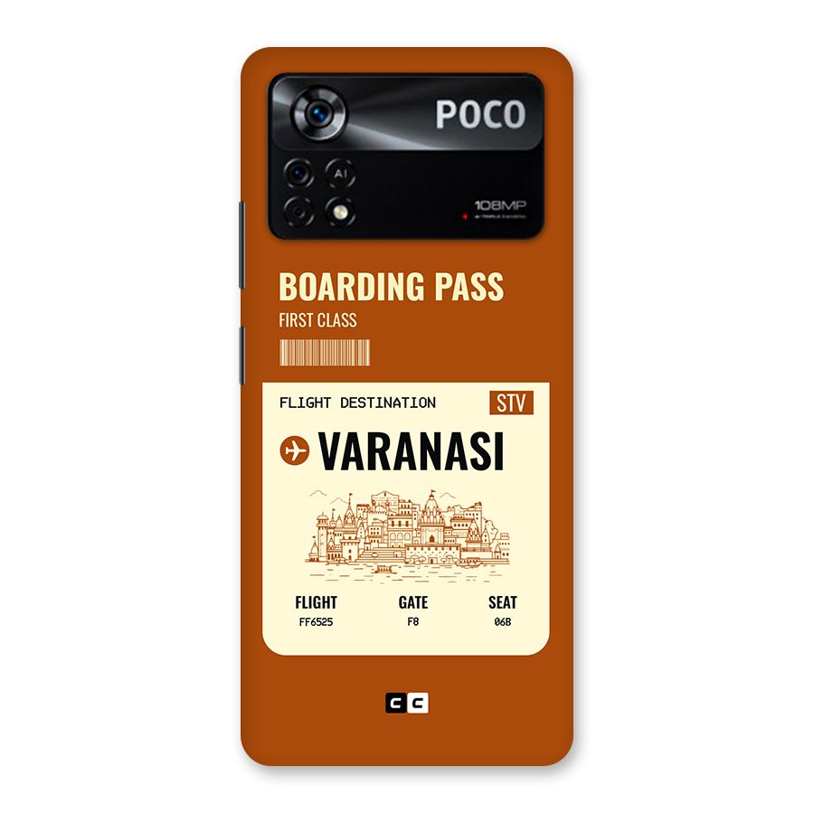 Varanasi Boarding Pass Back Case for Poco X4 Pro 5G