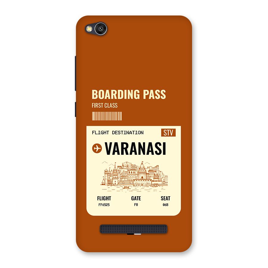 Varanasi Boarding Pass Back Case for Redmi 4A