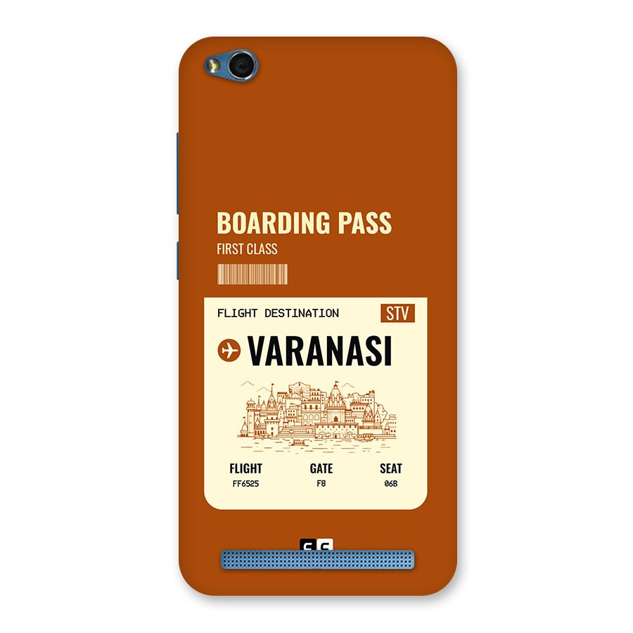 Varanasi Boarding Pass Back Case for Redmi 5A