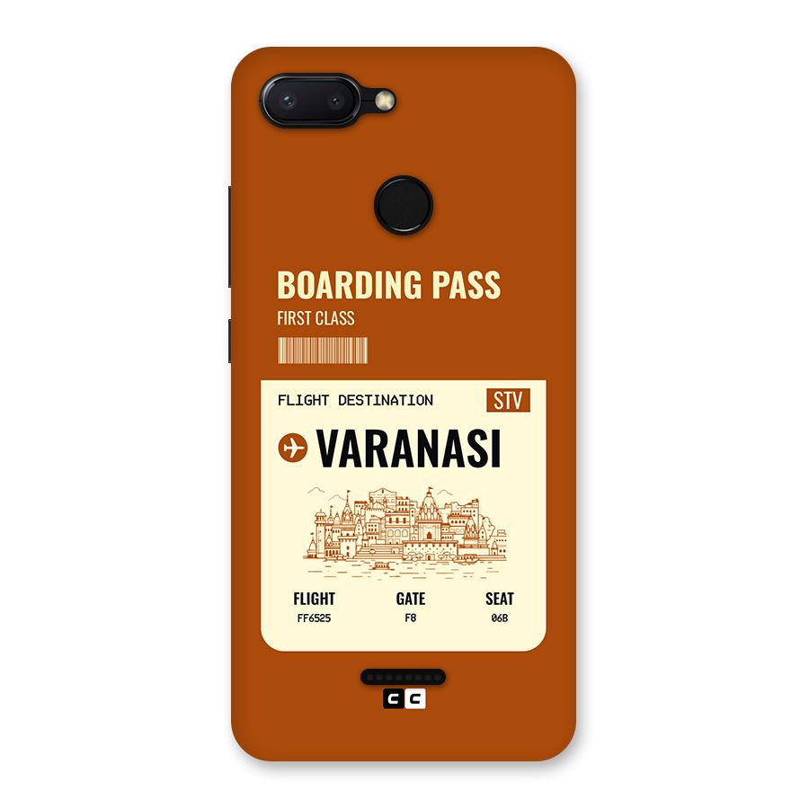 Varanasi Boarding Pass Back Case for Redmi 6