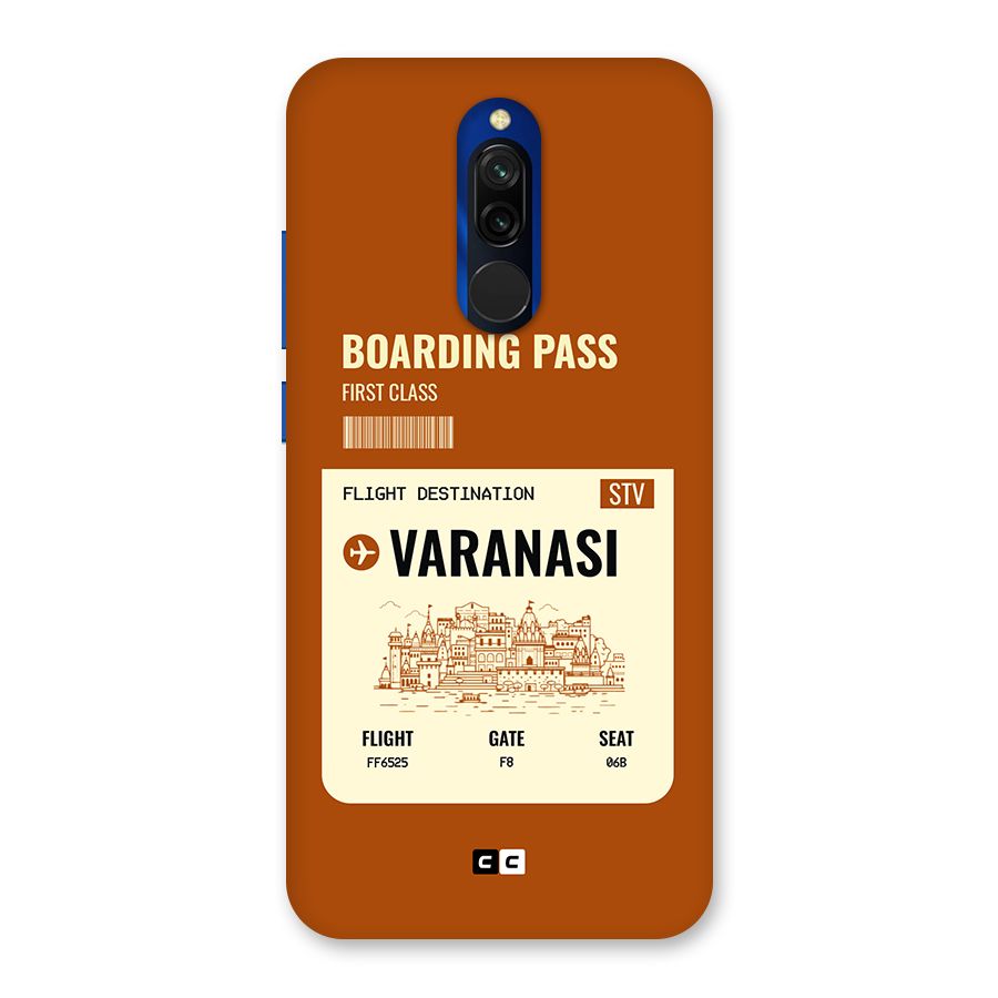 Varanasi Boarding Pass Back Case for Redmi 8