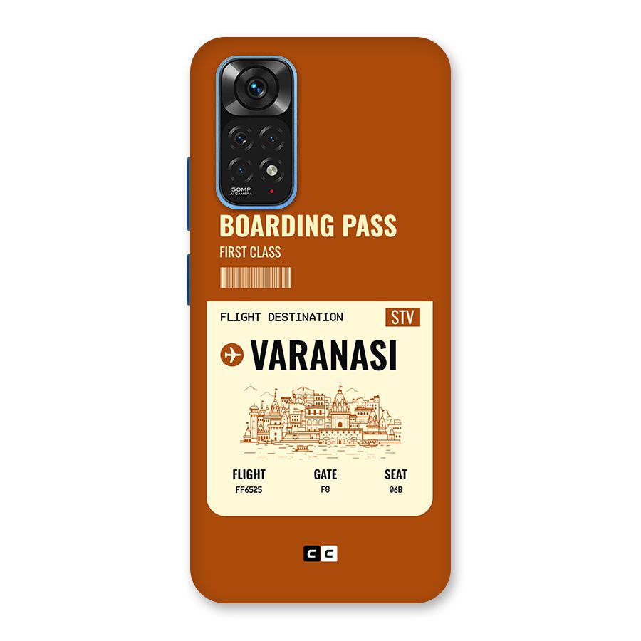 Varanasi Boarding Pass Back Case for Redmi Note 11S