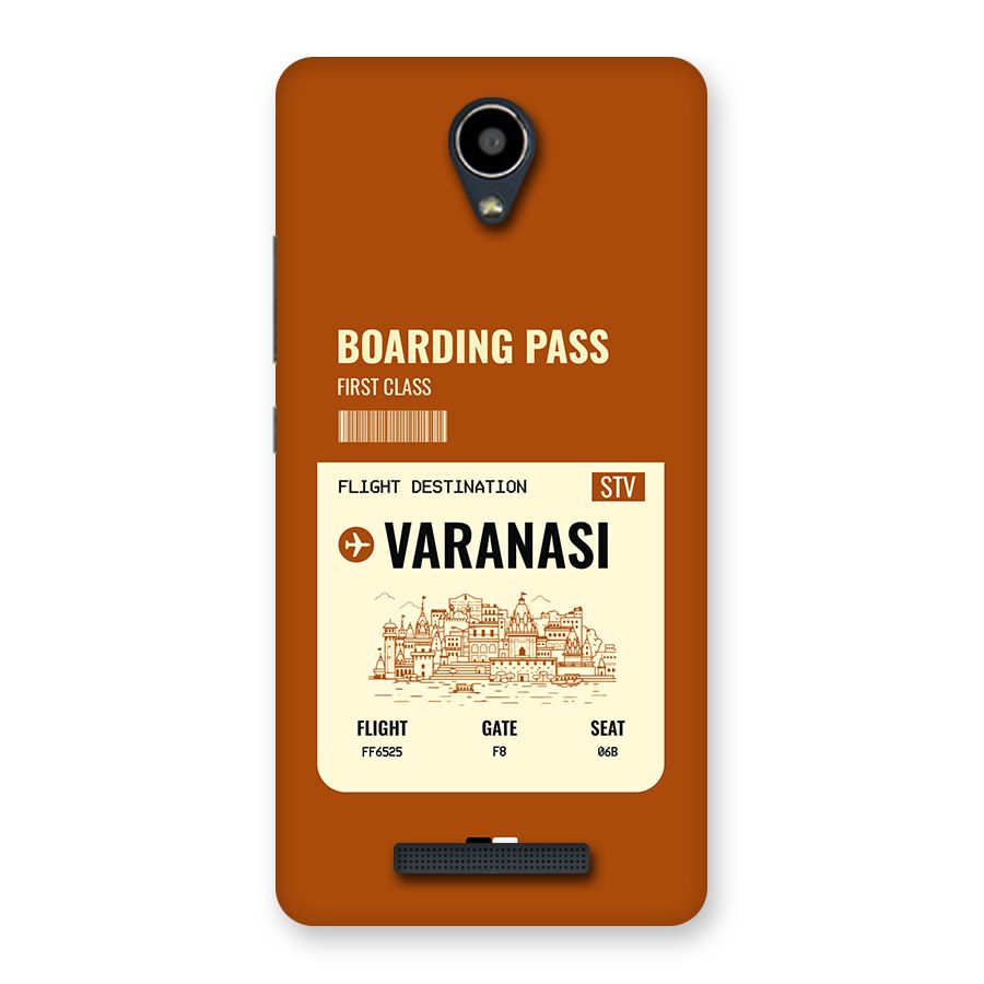 Varanasi Boarding Pass Back Case for Redmi Note 2