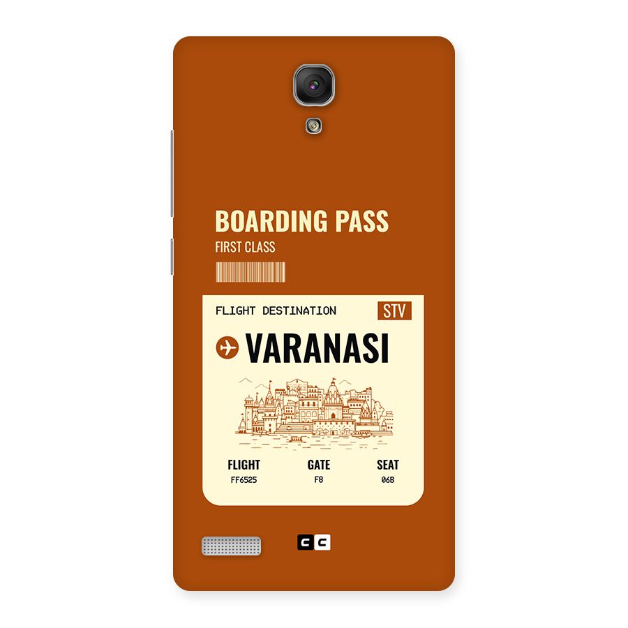 Varanasi Boarding Pass Back Case for Redmi Note 4