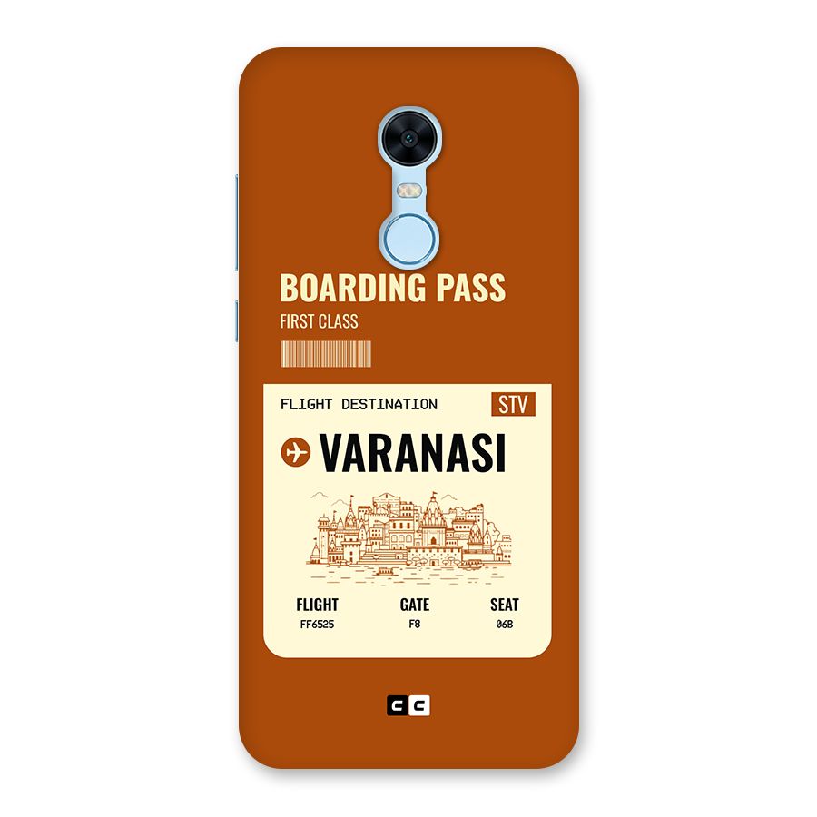 Varanasi Boarding Pass Back Case for Redmi Note 5