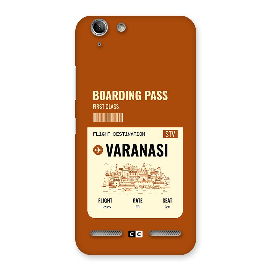 Varanasi Boarding Pass Back Case for Vibe K5 Plus