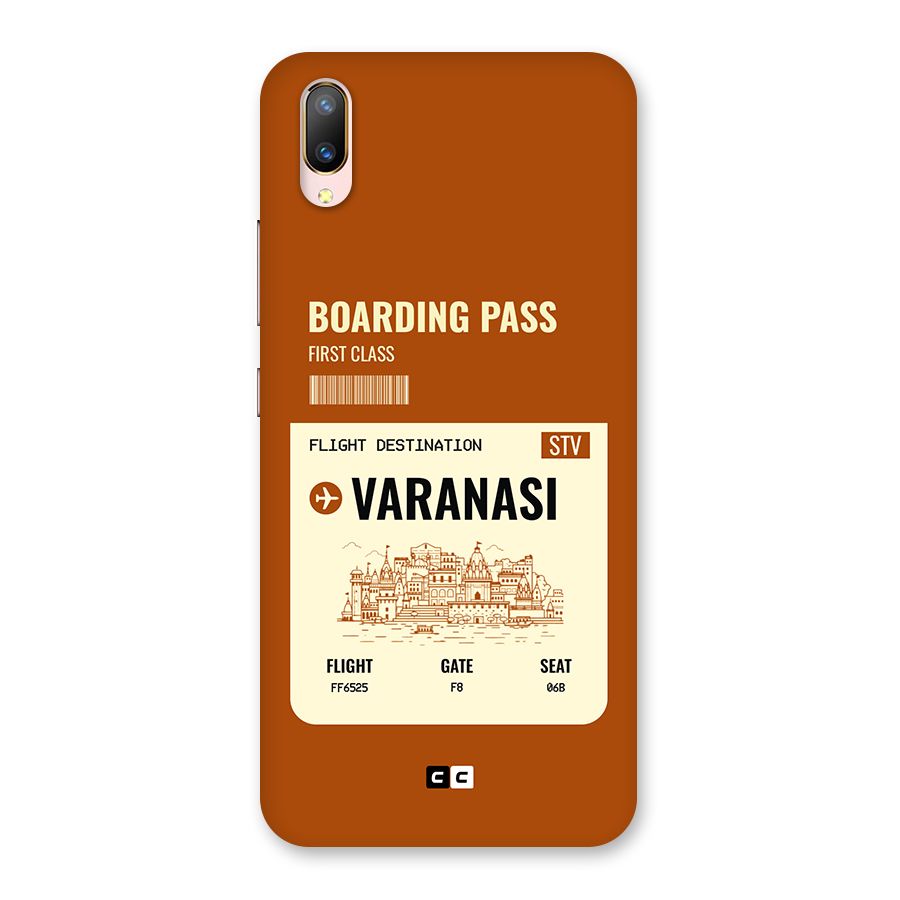 Varanasi Boarding Pass Back Case for Vivo V11 Pro