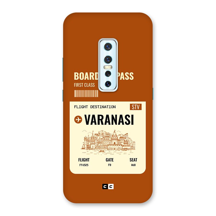 Varanasi Boarding Pass Back Case for Vivo V17 Pro