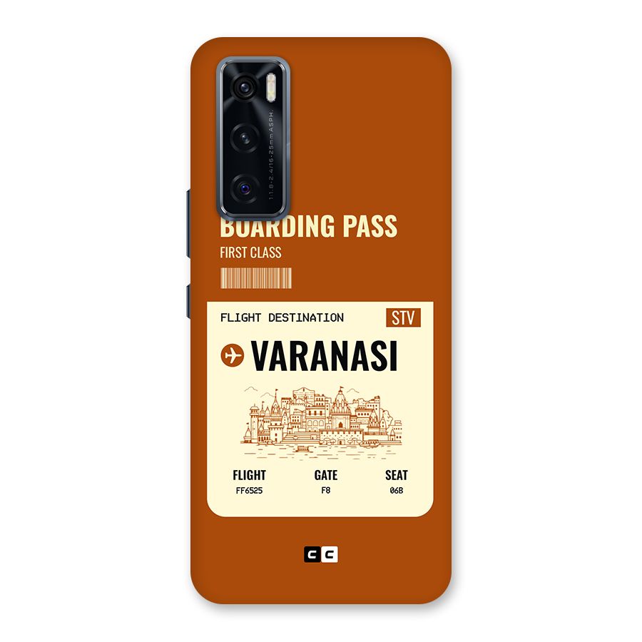 Varanasi Boarding Pass Back Case for Vivo V20 SE