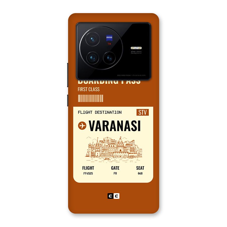 Varanasi Boarding Pass Back Case for Vivo X80