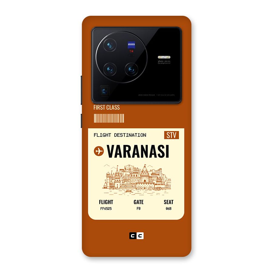 Varanasi Boarding Pass Back Case for Vivo X80 Pro
