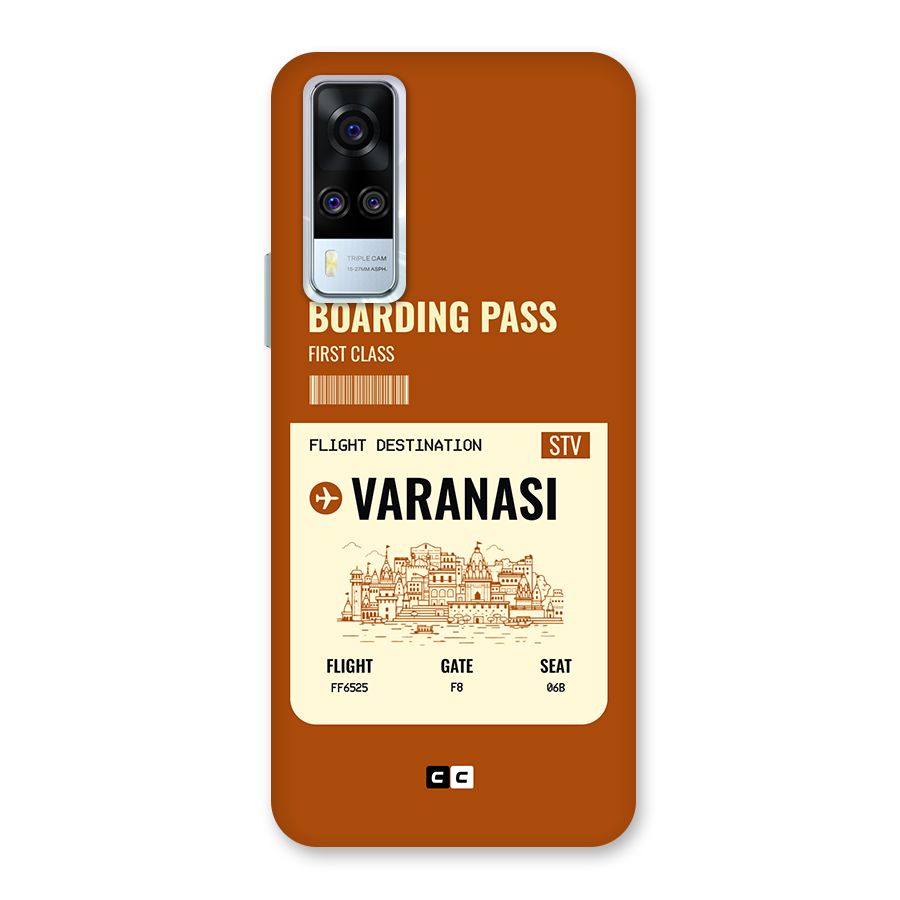 Varanasi Boarding Pass Back Case for Vivo Y31