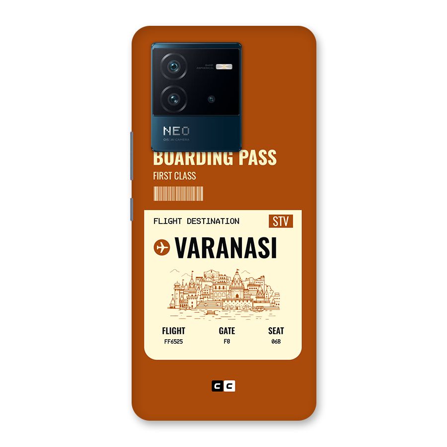 Varanasi Boarding Pass Back Case for Vivo iQOO Neo 6 5G