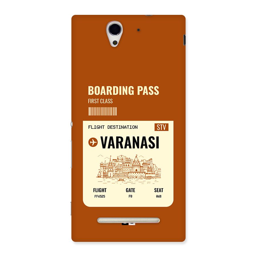 Varanasi Boarding Pass Back Case for Xperia C3