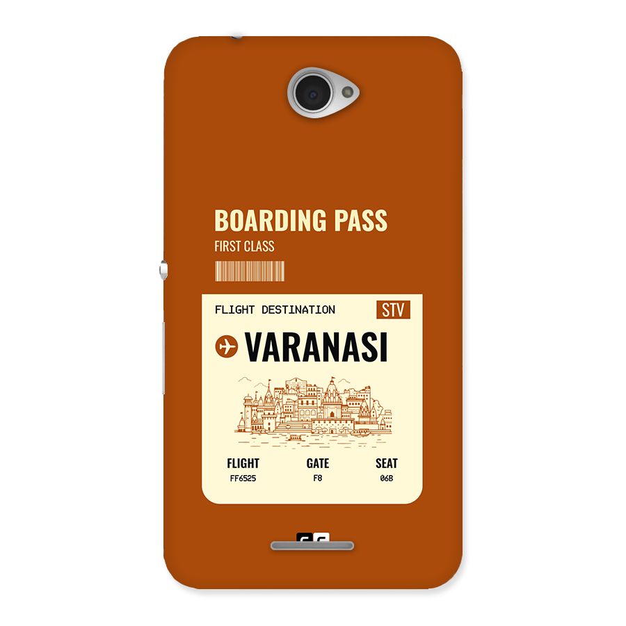 Varanasi Boarding Pass Back Case for Xperia E4