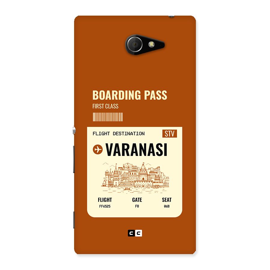 Varanasi Boarding Pass Back Case for Xperia M2