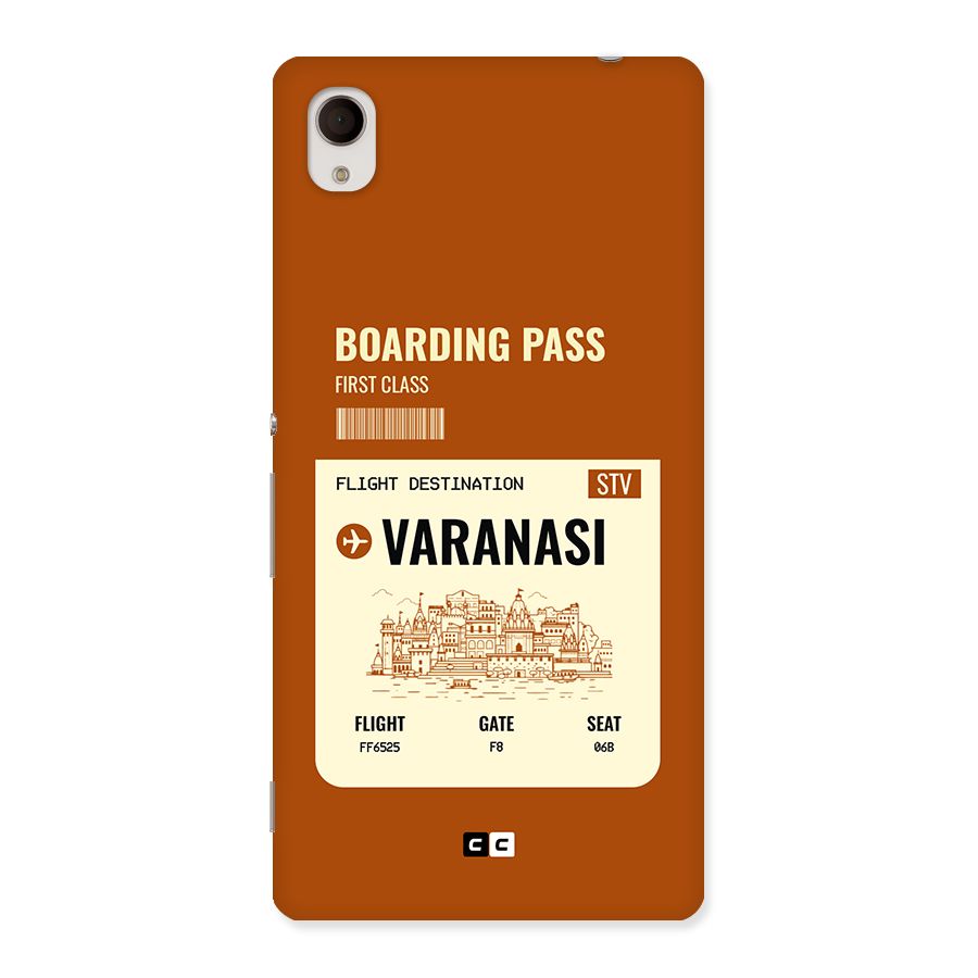 Varanasi Boarding Pass Back Case for Xperia M4